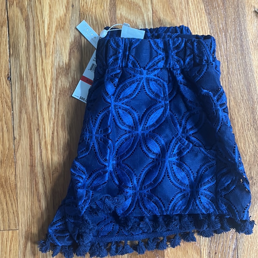 NWT Trina Turk navy shorts from swim & spa collection